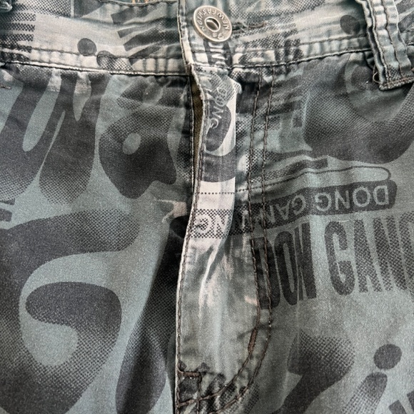 Script Camo cargo Shorts , black/ Grey/  XL NEW - Picture 2 of 8